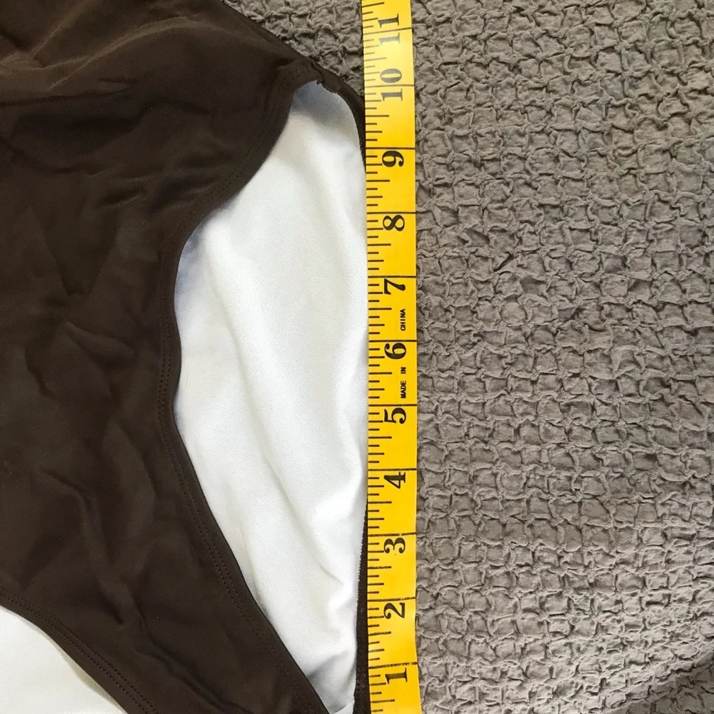 Chocolate brown halter swim suit in EUC. - Picture 7 of 9